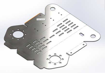 Blechteil mit Abwicklung in SOLIDWORKS und TopsWorks